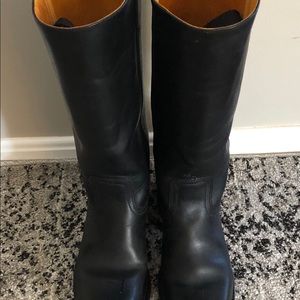 Women’s black Frye 14L Campus Boots size 10.